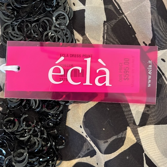 NWT Ecla 100% silk dress made in Italy. Drop shoulder sleeveless - Picture 7 of 14